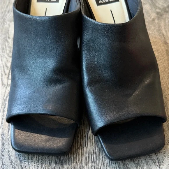 Dolce Vita Shoes Black Mules Size 8 Heels - Picture 12 of 12